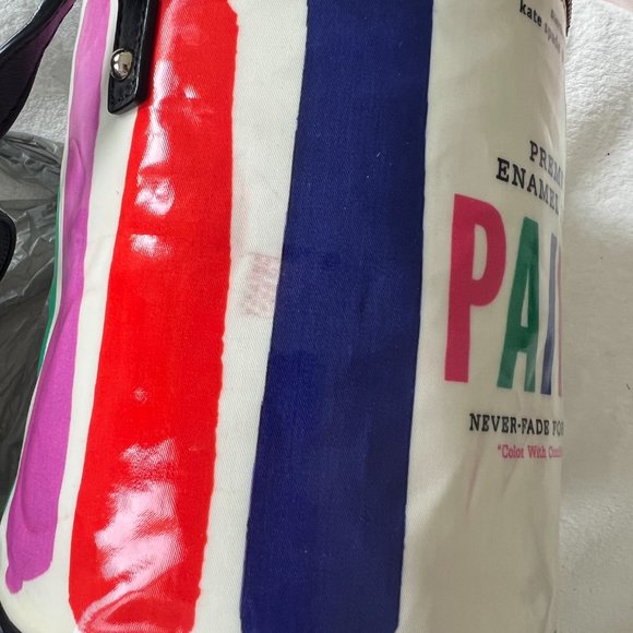 kate spade novelty brushstroke paint bucket crossbody bag purse SEE PHOTOS - Picture 6 of 16